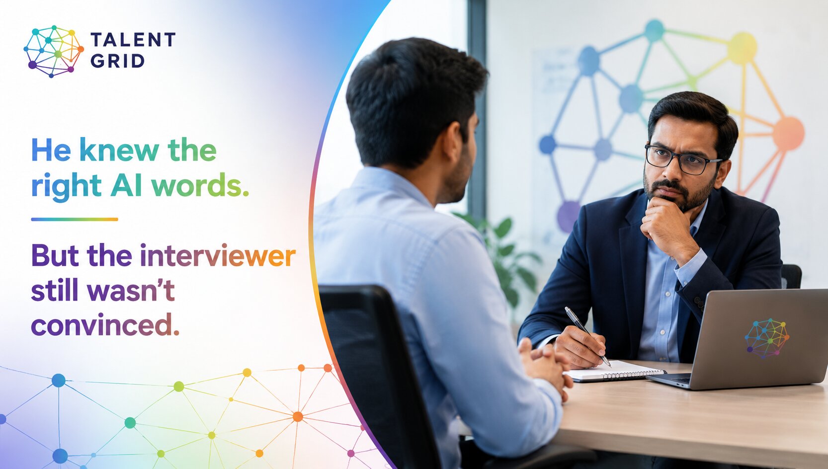 The Talent Grid GenAI interview case study candidate and interviewer